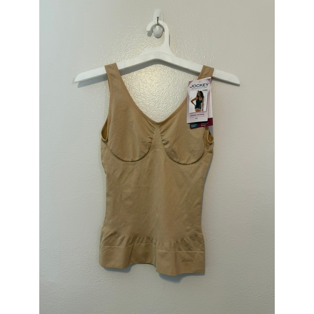 Jockey Generation Women Tan Core Body Smoothing Seamfree Tank Top Shapewear Med